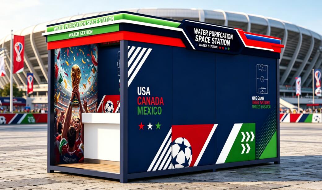 Estação de água temática da Copa do Mundo – Redefinir a hidratação do estádio?